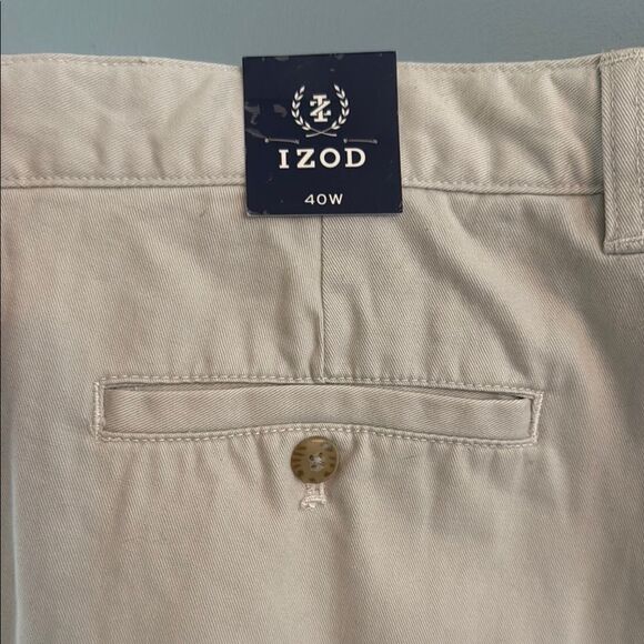 Izod Men's size 40 Shorts New w tags tan khaki Golf - Picture 4 of 11